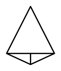 Poster - 3d triangle icon illustration on transparent background