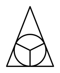 Poster - circle in a triangle icon illustration on transparent background