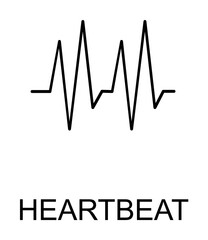 Poster - heartbeat line icon illustration on transparent background