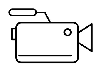 Sticker - camcorder icon illustration on transparent background