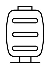 Poster - suitcase icon illustration on transparent background