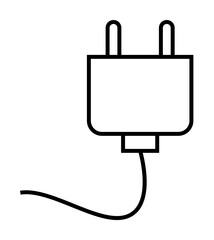 Poster - electric plug icon illustration on transparent background