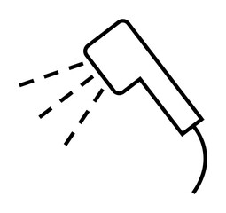 Poster - shower icon illustration on transparent background