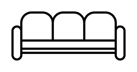 Poster - sofa icon illustration on transparent background