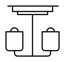 Poster - chandelier icon illustration on transparent background