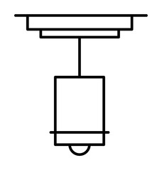 Poster - chandelier icon illustration on transparent background