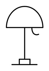Poster - table lamp icon illustration on transparent background