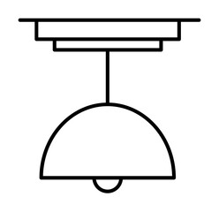 Poster - chandelier icon illustration on transparent background