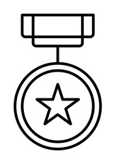 Poster - star medal icon illustration on transparent background