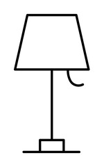 Poster - table lamp icon illustration on transparent background