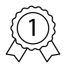 Poster - medal first icon illustration on transparent background