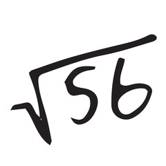 Leinwandbilder - Digital image of square root