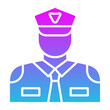 Security guard Glyph Gradient Icon