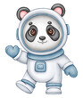 Cute panda astronaut