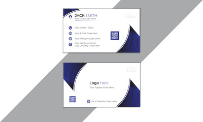 Flat gradation business card inspiration. Simple and clean design with a logo and a place for a photo. Creative layout corporate identity.