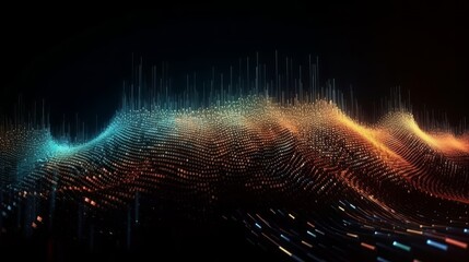 Aufkleber - Gravitational Waves of Blue Exploration: Widescreen Cosmic Background of the Future: Generative AI
