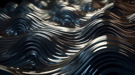 Poster - Abstract colorful digital particle wave background. Generative ai