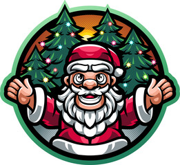 Sticker - Santa esport mascot