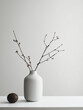 Minimalism twigs resting in vase