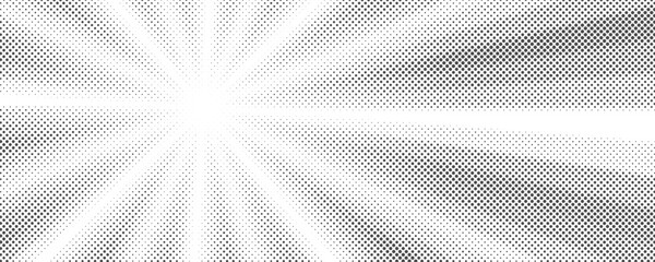 Poster - Sun rays halftone background. White and grey radial abstract comic pattern. Vector explosion abstract lines backdrop