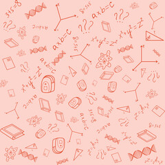 Back to school seamless pattern. Vector background