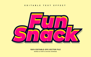 Fun snack editable text effect template