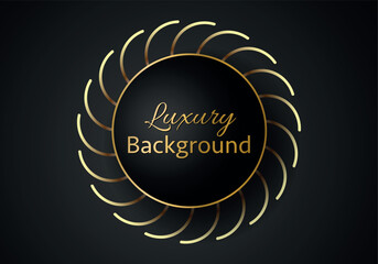 Wall Mural - Abstract shape dark and golden glittering lines color luxury background. elegant modern background.