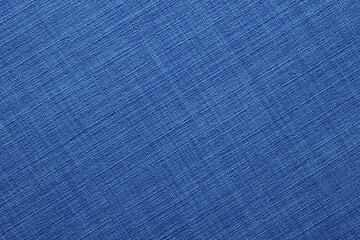 blue linen fiber tablecloth, fabric texture closeup