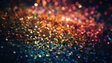 Fototapeta Tęcza - Sparkling Luxury: Glitter, Bokeh Sparkles, and Particles. Generative AI