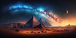 fantasy landscape egypt pyramid, generative ai, generative, ai	