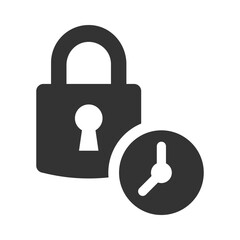 Canvas Print - Timer lock icon