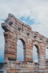 Wall Mural - ruins of the ancient roman amphitheater in verona italy