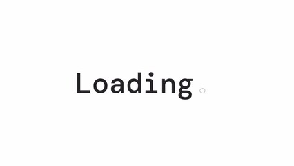 Fototapete - Professional bw loader animation. Sentence case. Text message 4K video footage on white background. Monochromatic loading progress indicator with alpha channel transparency for UI, UX web design