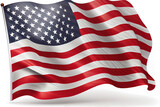 Fototapeta  - American flag isolated on white. Happy Labor Day. Generative Ai