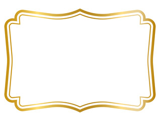 Wall Mural - decorative frames banner label collection png transparent background transform Your designs with gold frame
