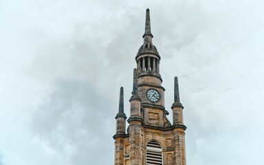 Sticker - St George's Tron Church under blue bright sky in Glasgow