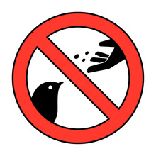 Do Not Feed The Birds Sign