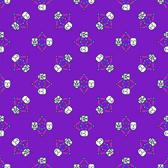 Poster - Face Generation with Neural Network vector colored seamless pattern