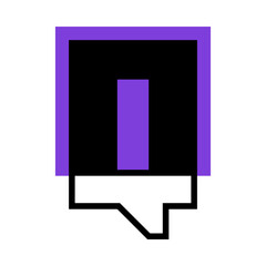 Poster - Alphabet Letter Q with Purple Square Shape as Geometric Font Vector Illustration