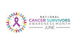© Rabin - National Cancer survivors day is observed every year in June. banner design template Vector illustration background design.