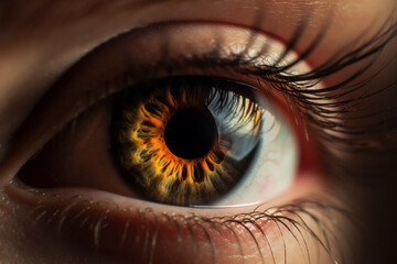 Human eye macro photography