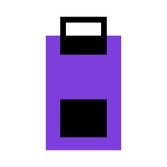 Poster - Colon Mark with Purple Rectangle Geometric Shape as Punctuation Mark Vector Illustration