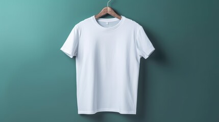 Wall Mural - Mockup of t-shirt on colorful background