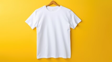 Wall Mural - Mockup of t-shirt on colorful background