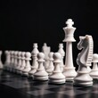 © WS Studio 1985 - Chess pieces win because of the collaboration notion of the team player or business team, as well as the leadership strategy or strategic planning. generative ai