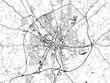 A vector road map of the city of  York in the United Kingdom on a white background.