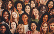 © ADDICTIVE STOCK - Generative AI cartoon illustration of group of multiethnic women standing together and looking at camera