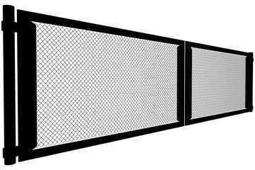 Leinwandbilder - Composite image of chainlink fence