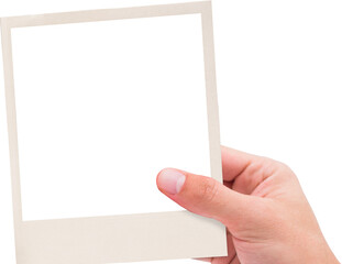 Poster - Beige frame held by human hand