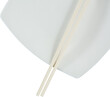 Chopsticks with tissue over white background